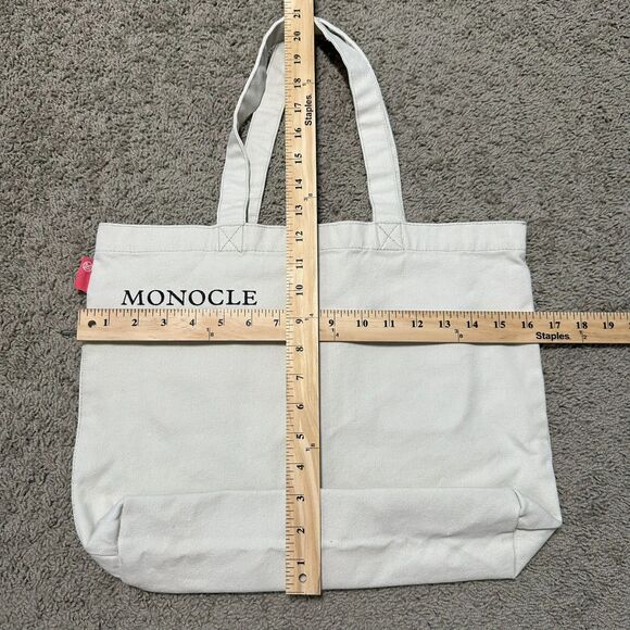 Monocle Magazine Canvas Tote Bag w/ Zippered Side Pocket - Picture 5 of 9